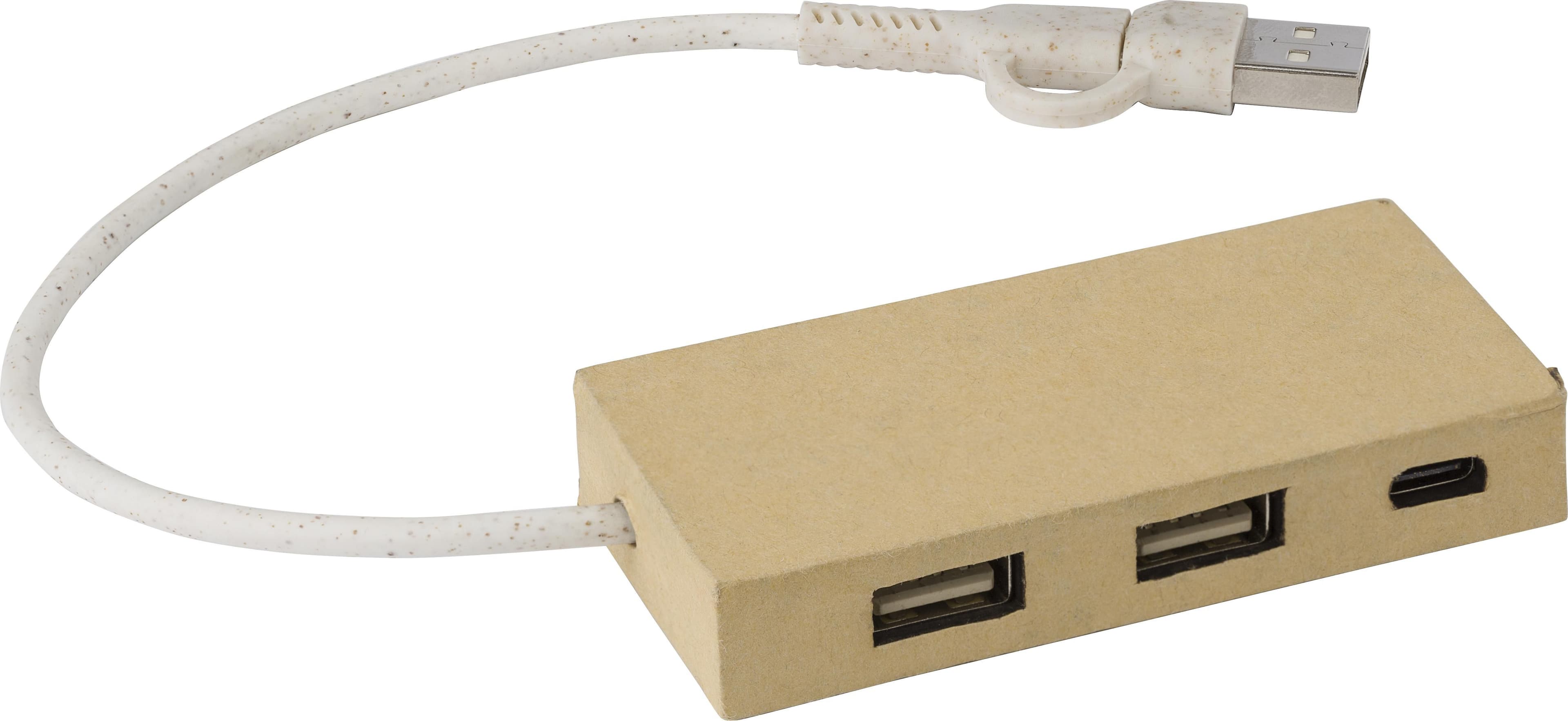 USB-Hub aus Aluminium und recyceltem Papier Paulo
