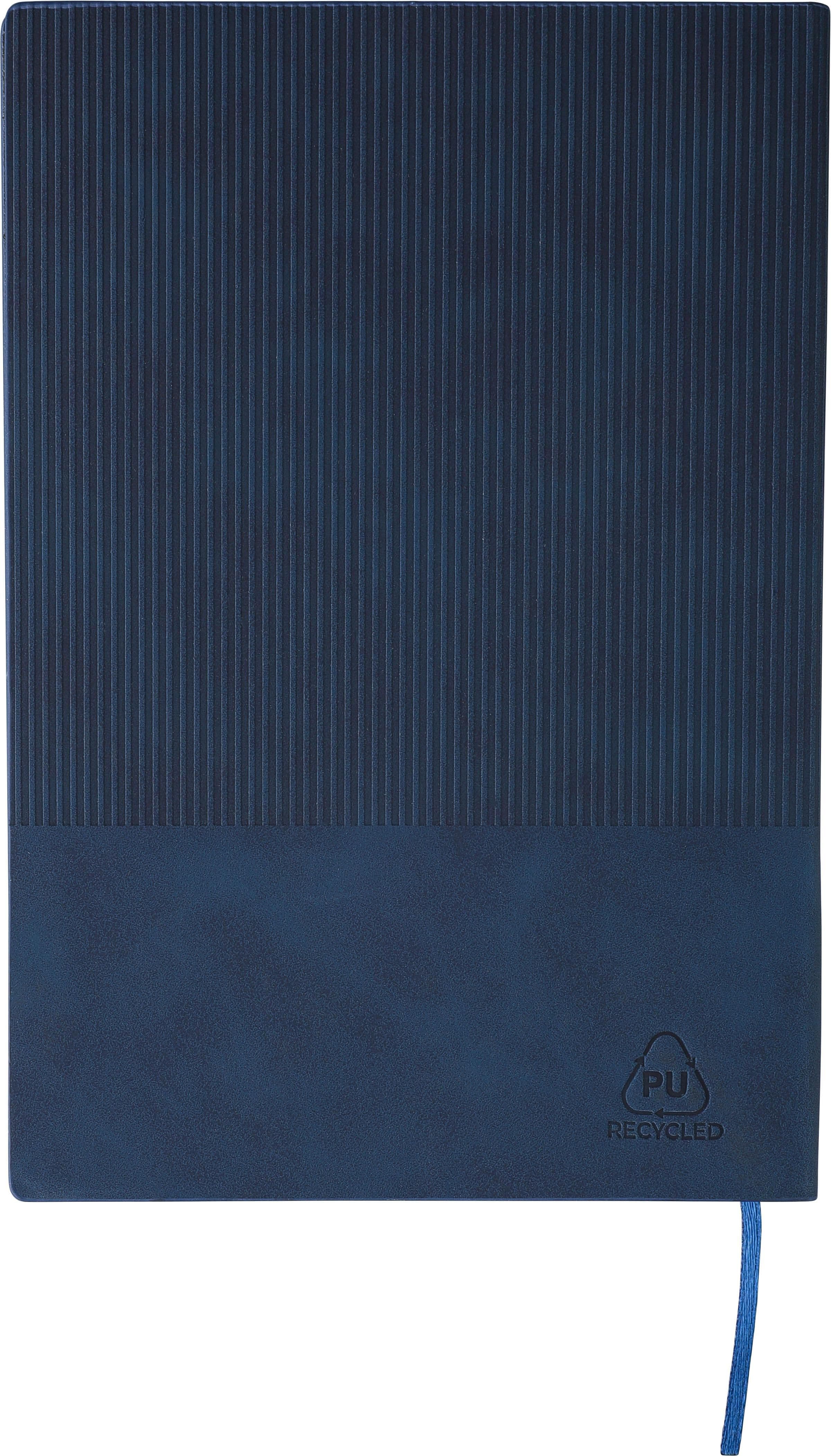 Recyceltes PU-Notizbuch (A5) und Kugelschreiber-Set Tarek Original