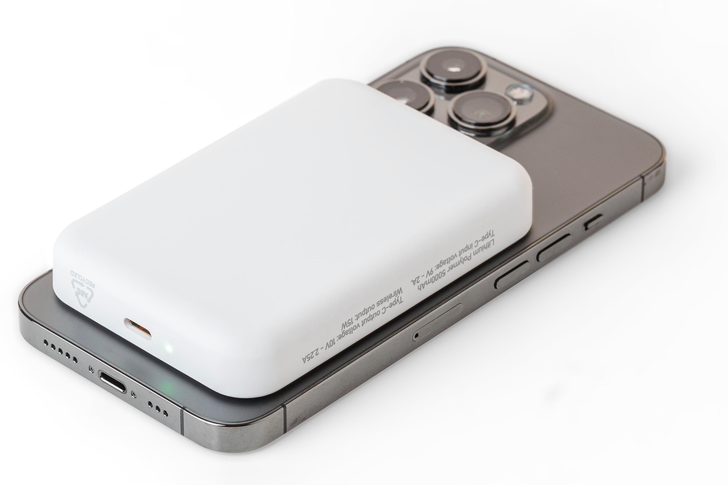 Recycelte ABS-Powerbank mit kabellosem Ladegerät Miren