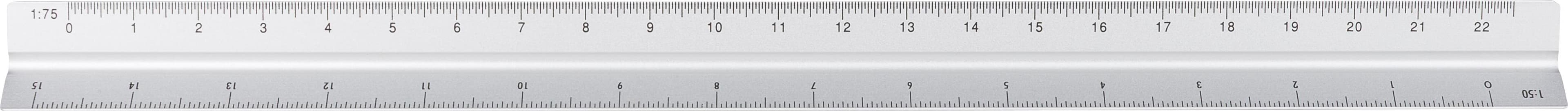 Aluminium-Dreiecklineal 30 cm Tavi