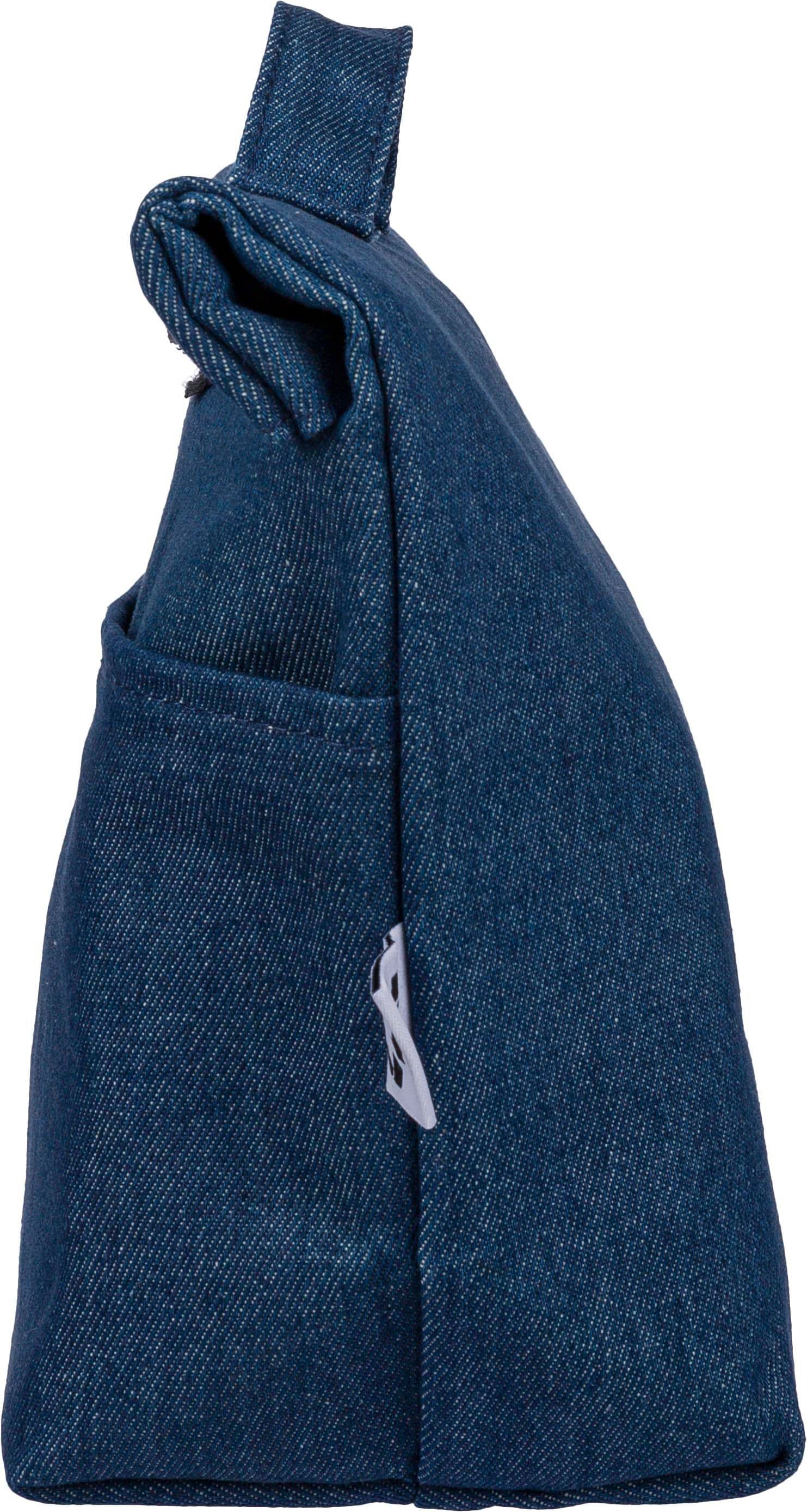 Recycelte Denim-Kühltasche mit Rollverschluss Mira