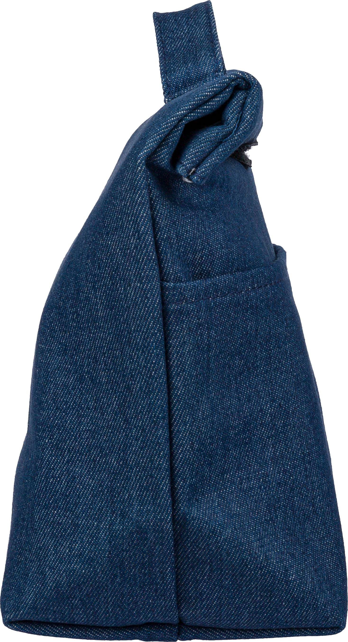 Recycelte Denim-Kühltasche mit Rollverschluss Mira