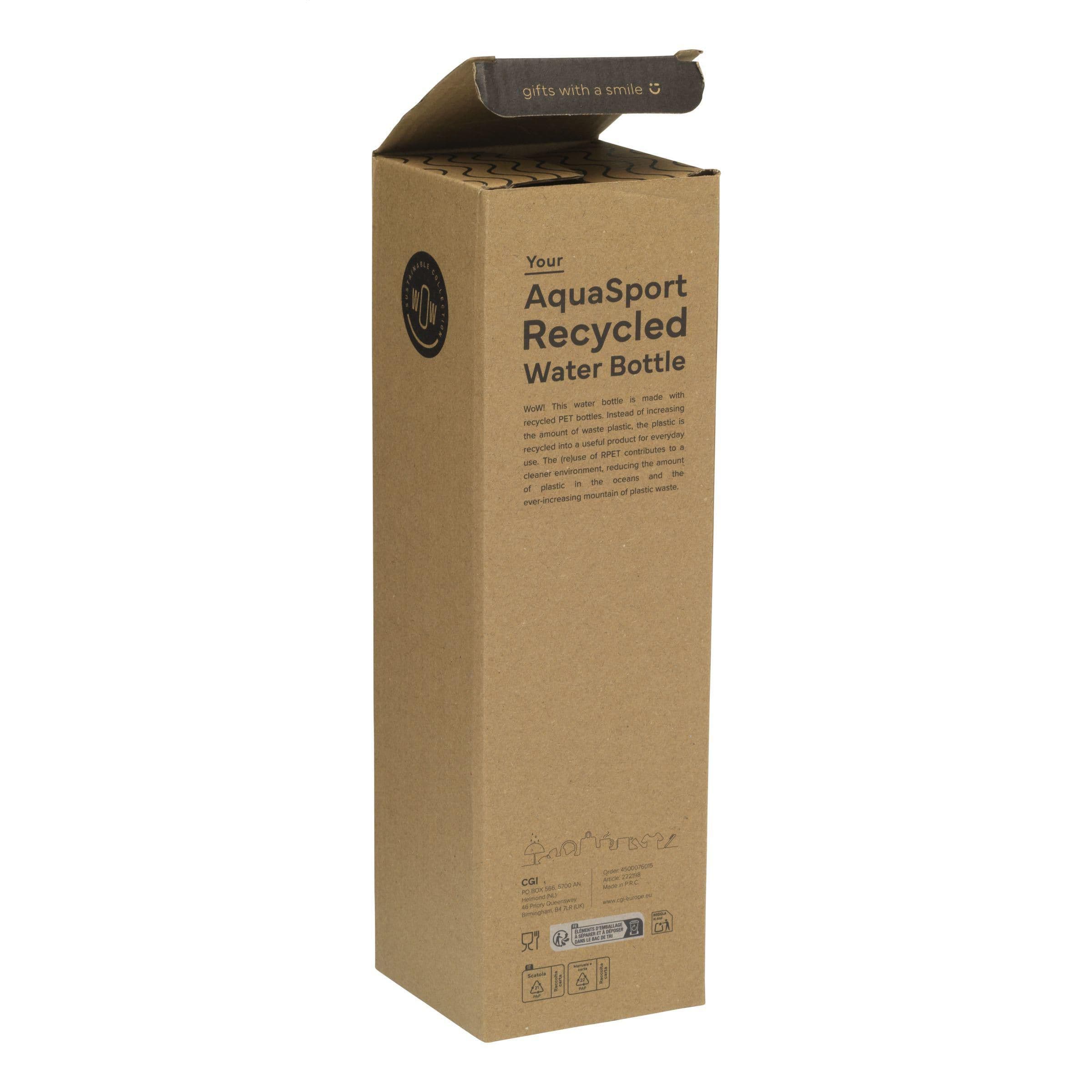 AquaSport RCS Recycled Water Bottle 1 L