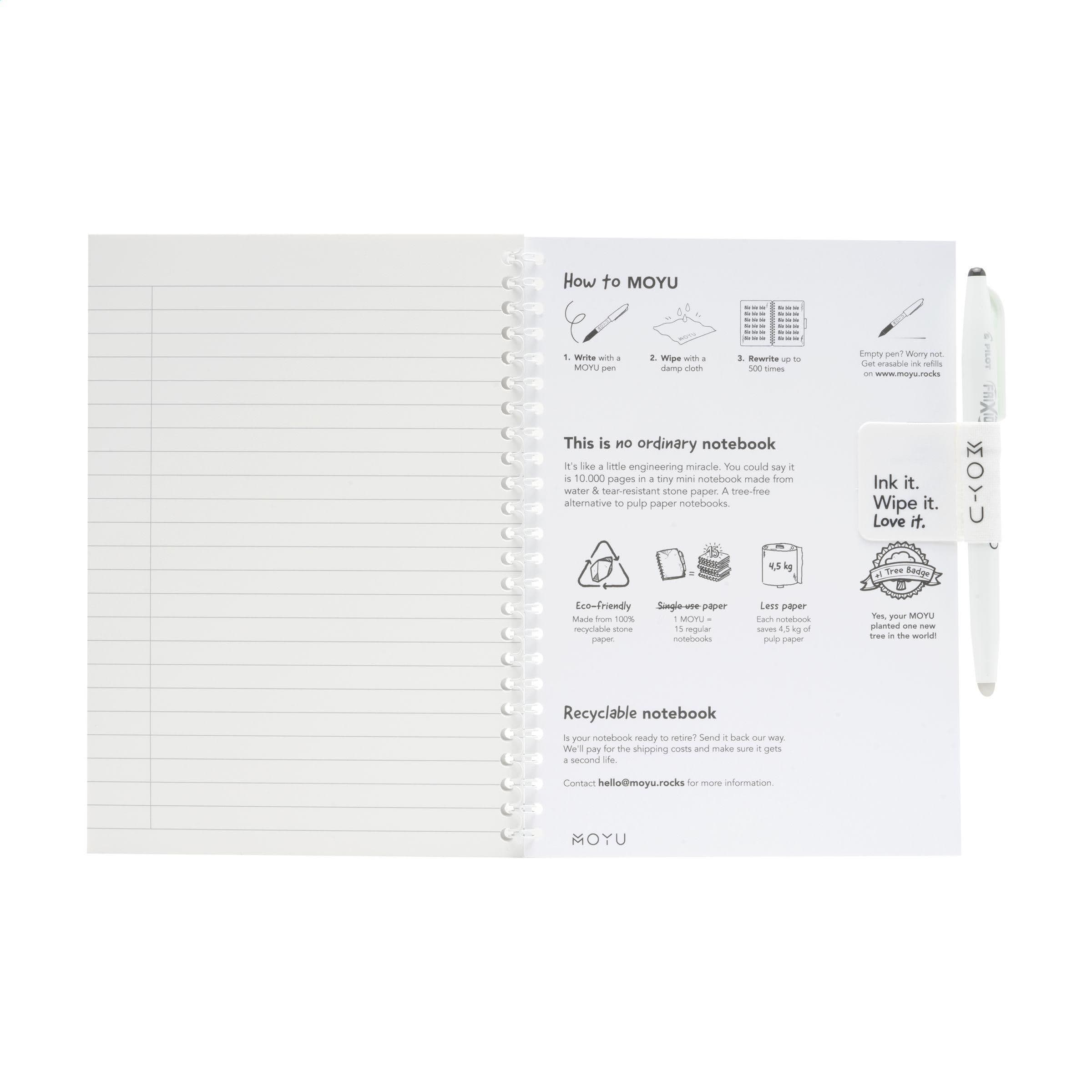 MOYU Erasable Stone Paper Notebook SoftCover 18 Seiten