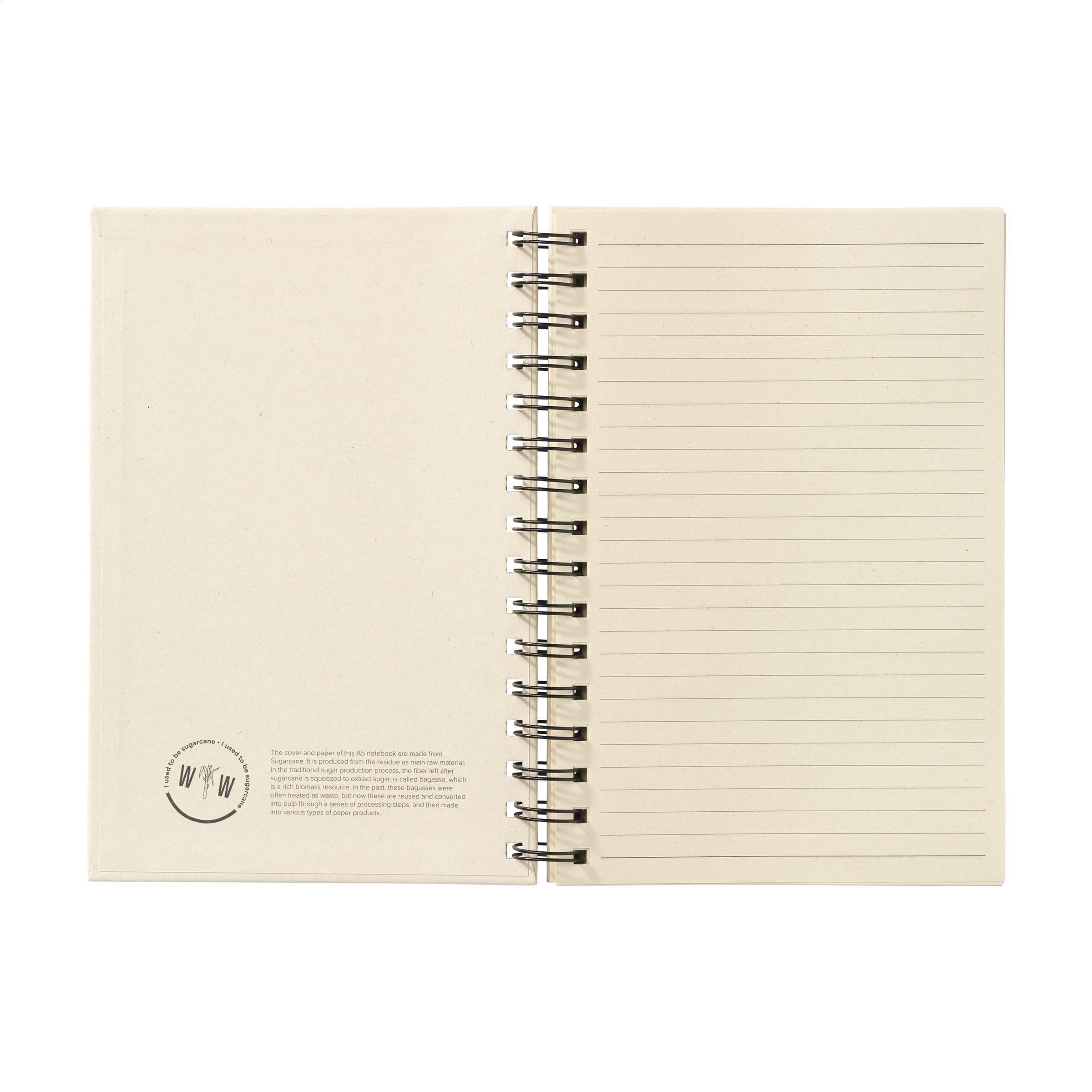 Sugarcane Bagasse Spiral Notebook A5 Notizbuch