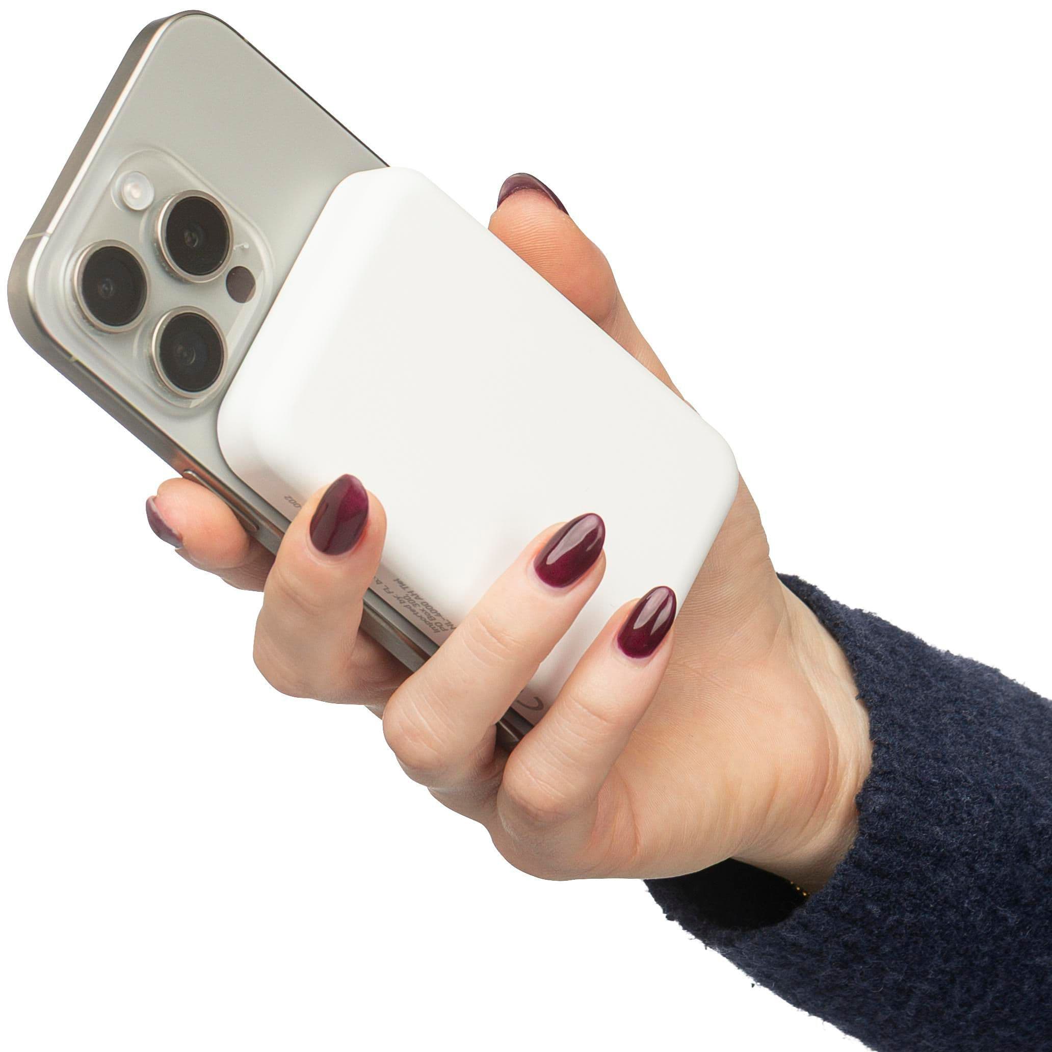 Recycelte ABS-Powerbank mit kabellosem Ladegerät Miren
