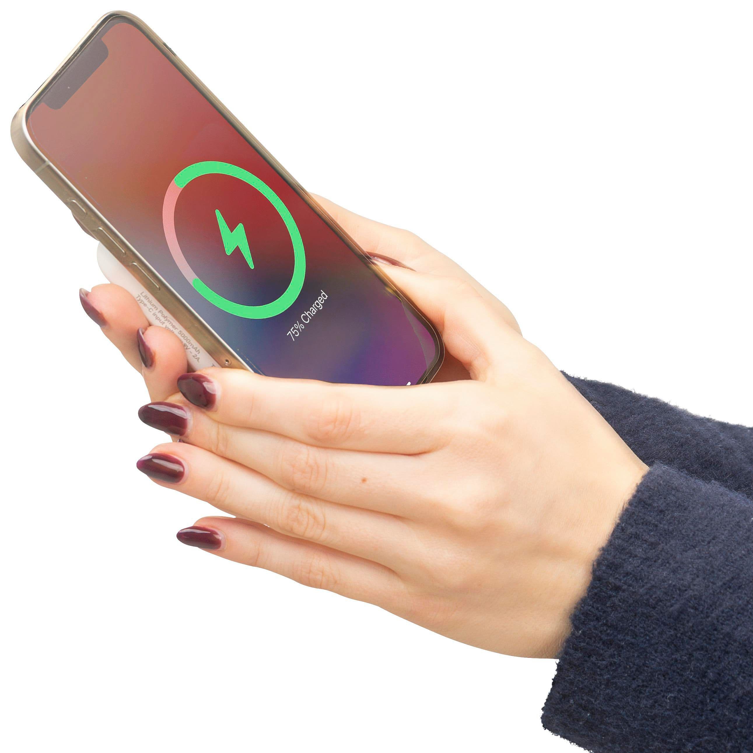 Recycelte ABS-Powerbank mit kabellosem Ladegerät Miren