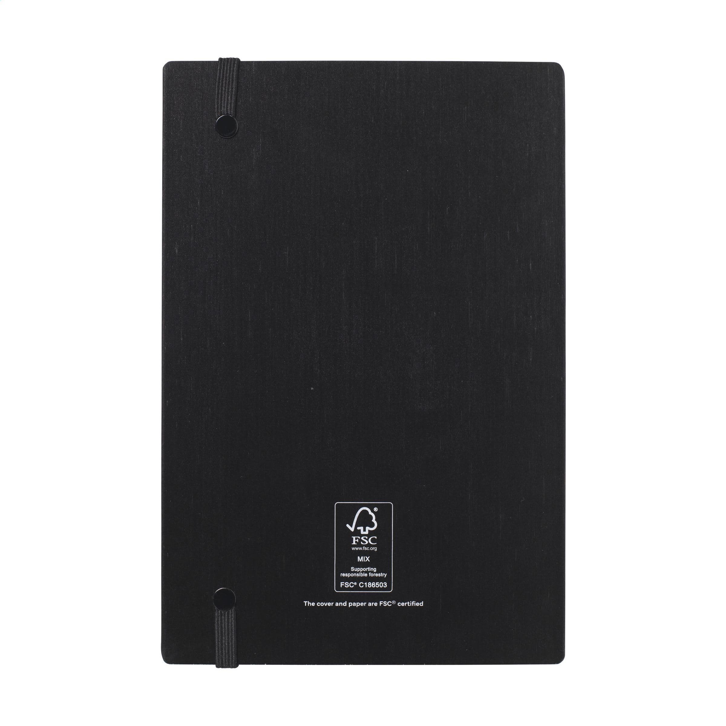Bamboo Journal Naked Spine Notebook Black A5