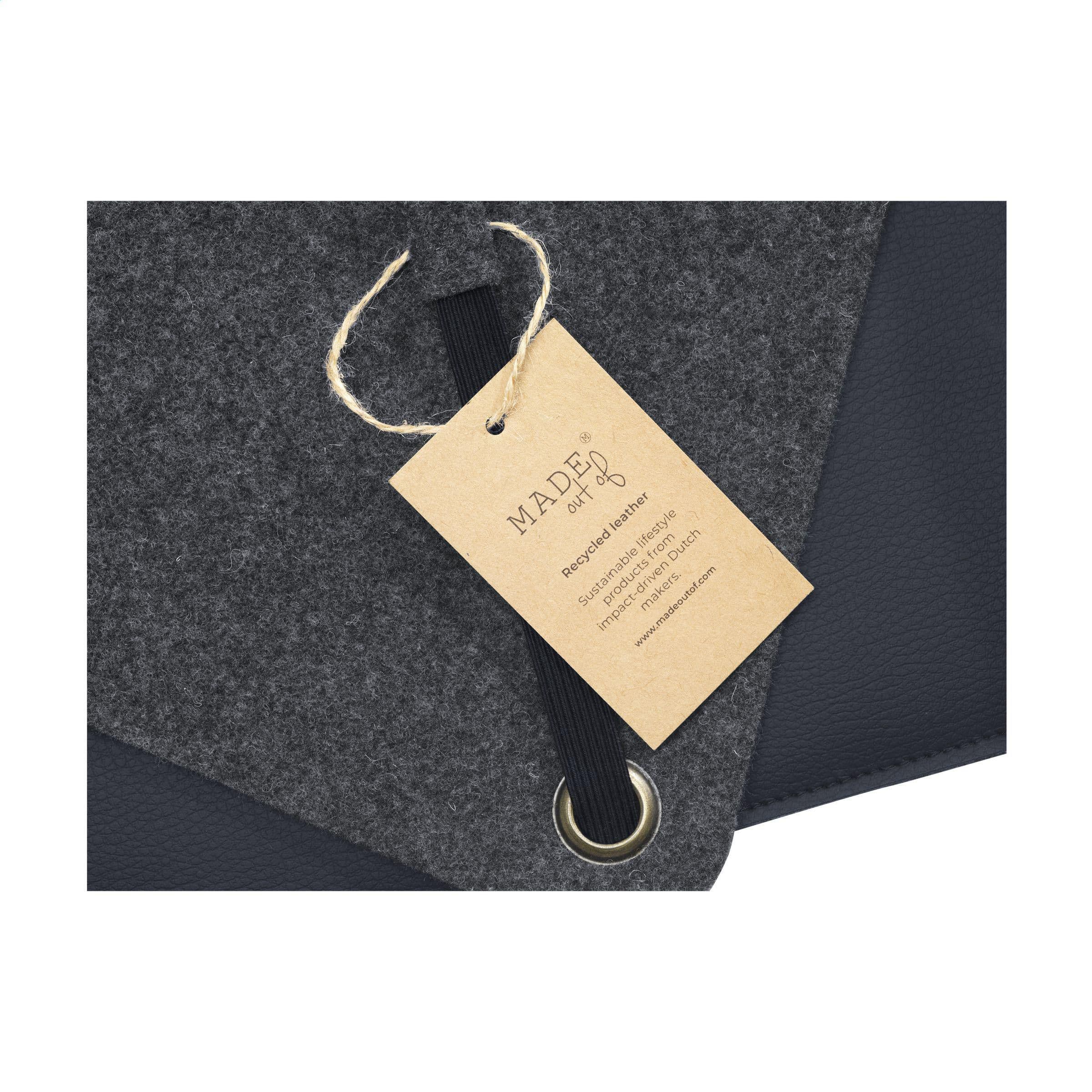 Recycled Felt & Apple Leather Laptop Sleeve 15/16"