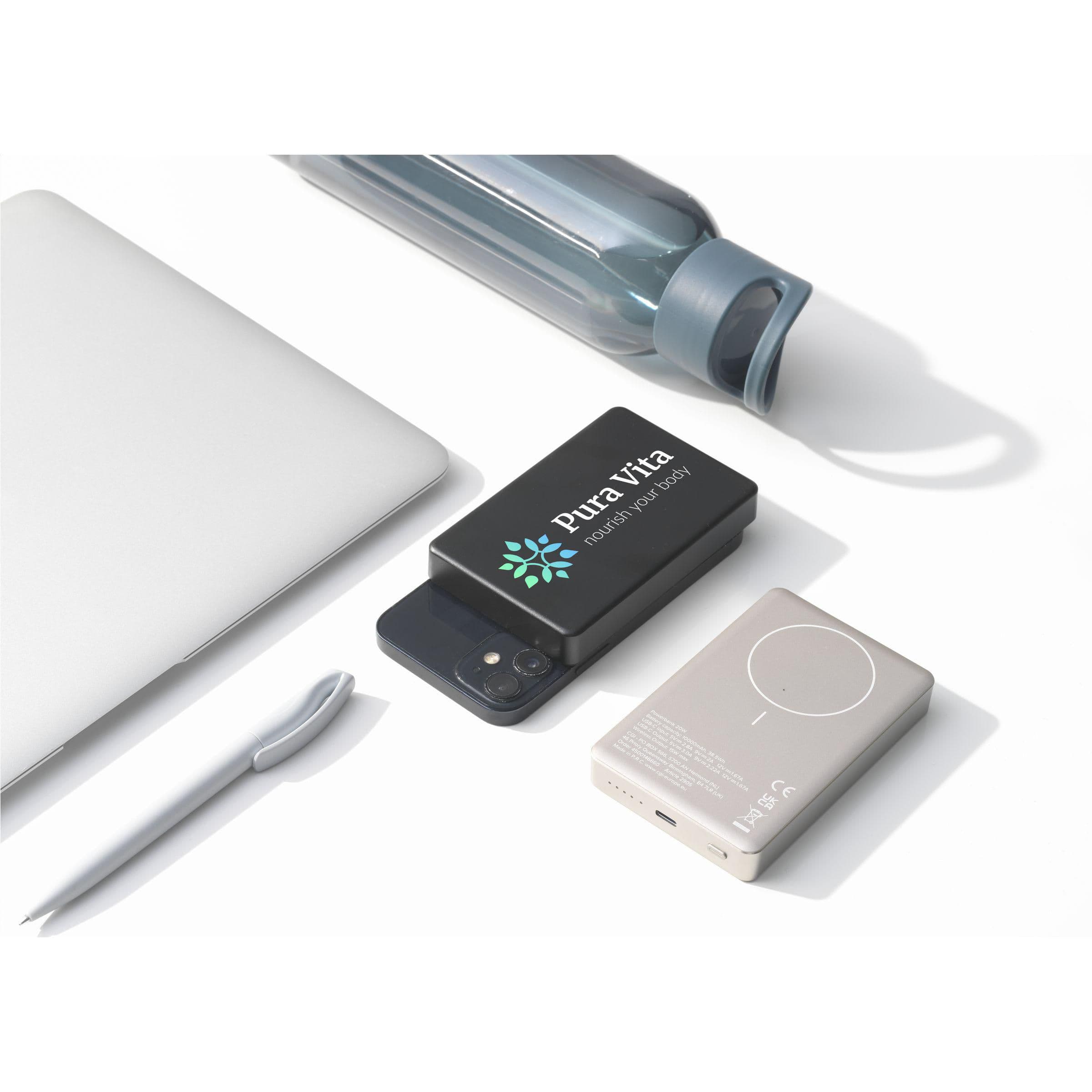 Wireless RCS Recycled Alu Magsafe Powerbank 10000