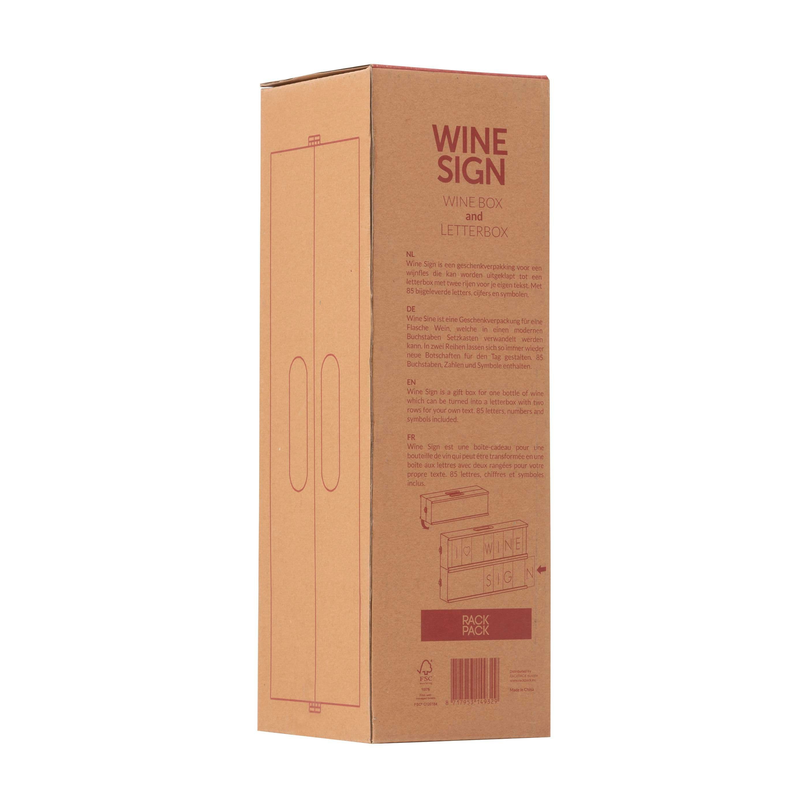 Rackpack Wine Sign