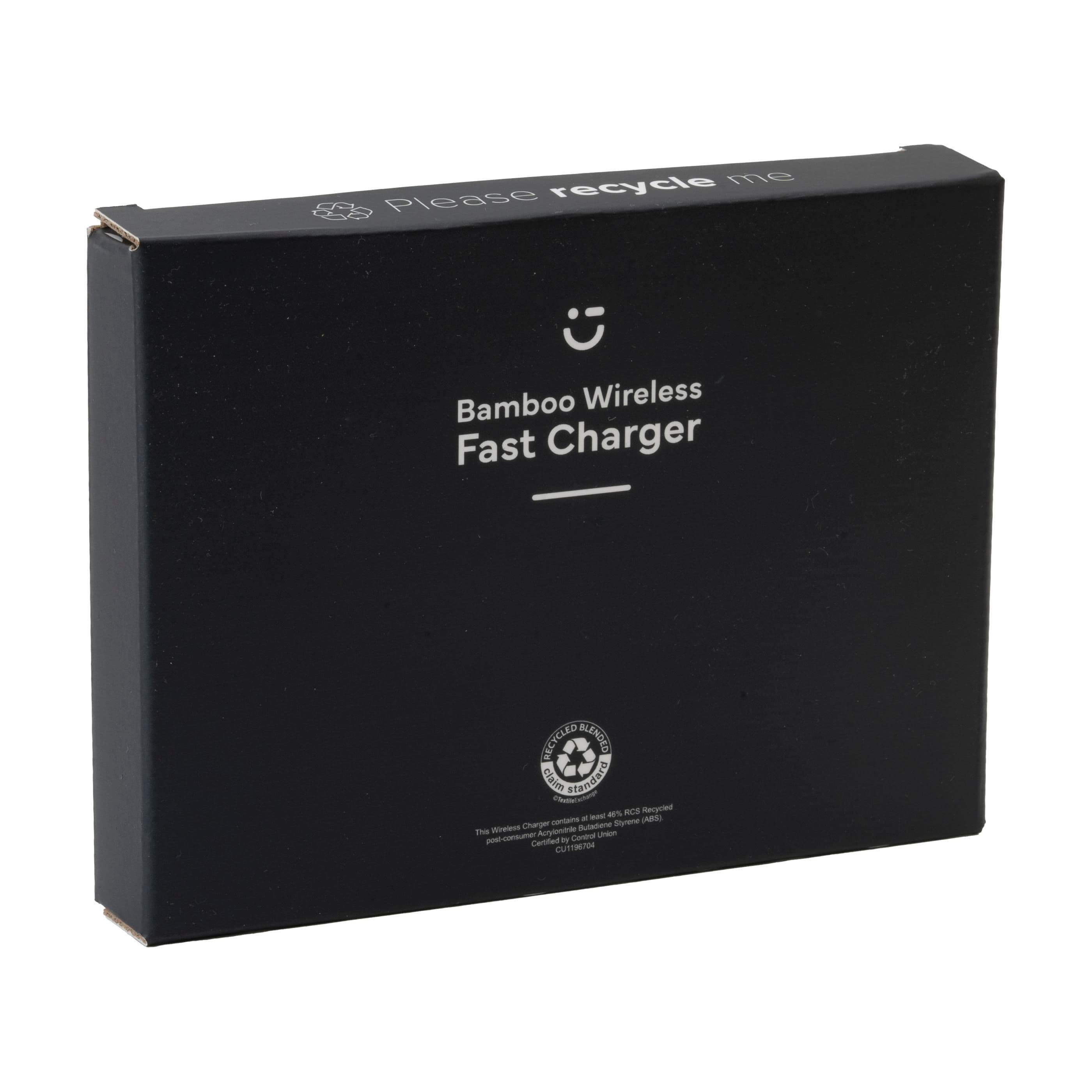 Bamboo 15W Wireless Fast Charger Schnelladegerät