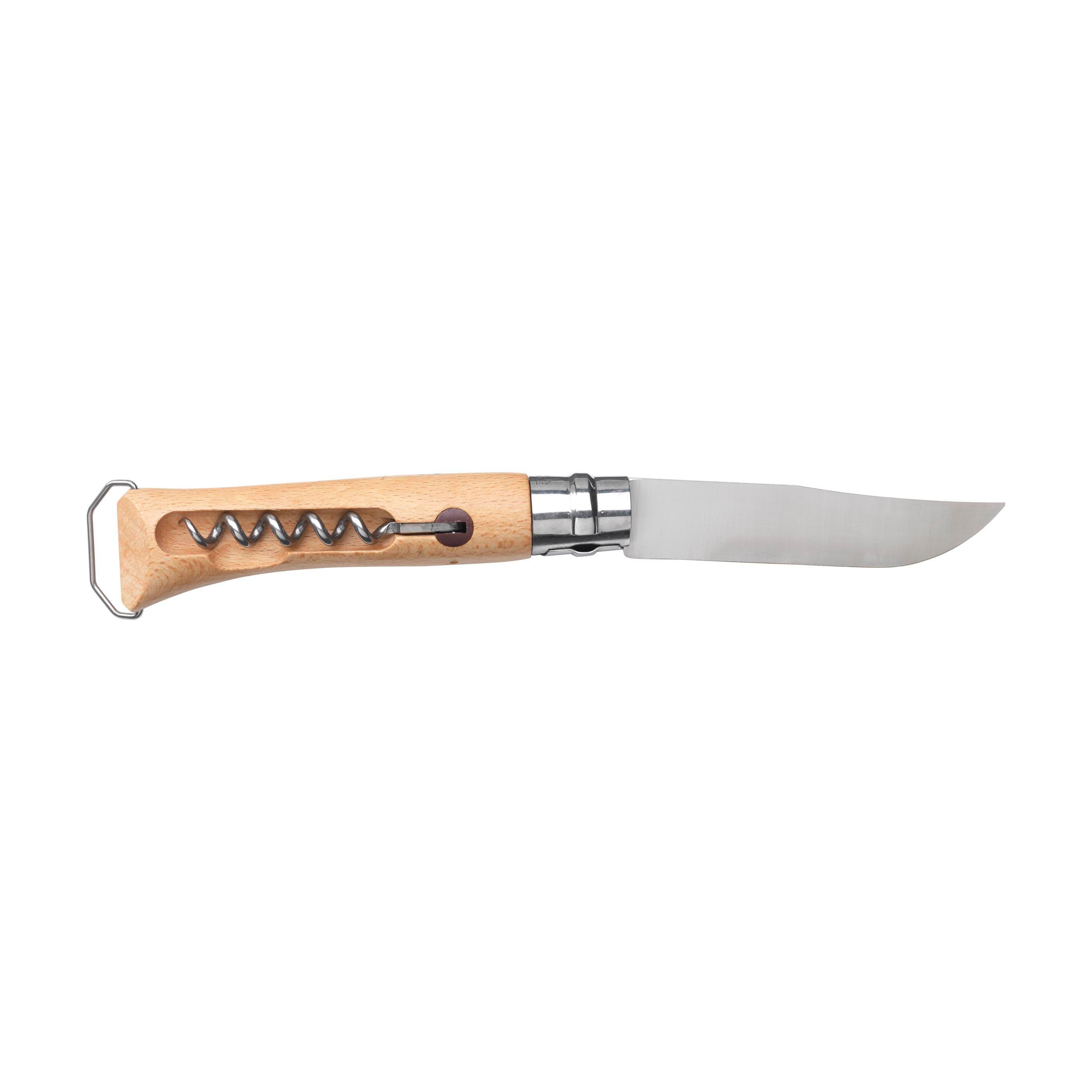 Opinel No 10 Korkenzieher Flaschenöffner in einer Gürteletui