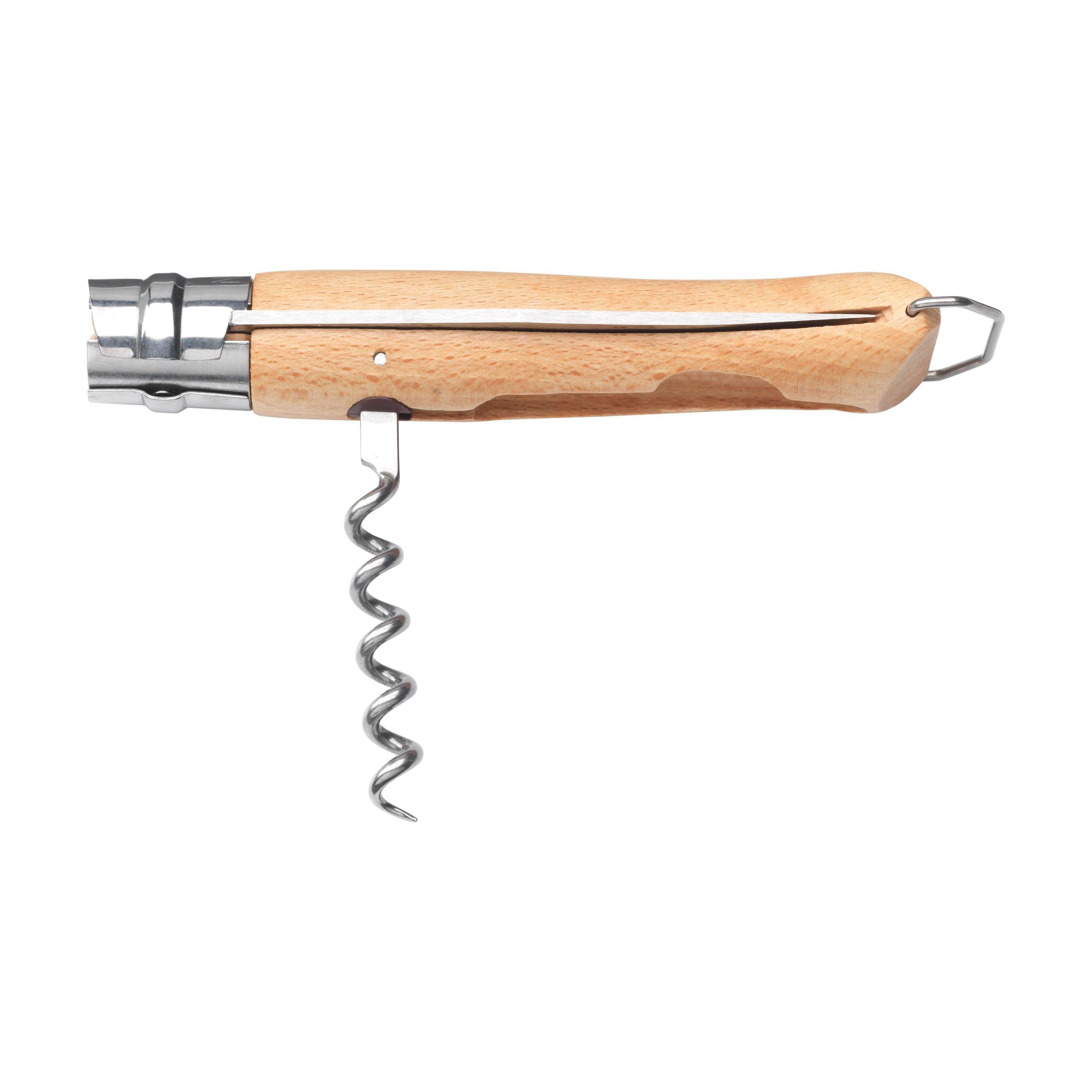 Opinel No 10 Korkenzieher Flaschenöffner in einer Gürteletui