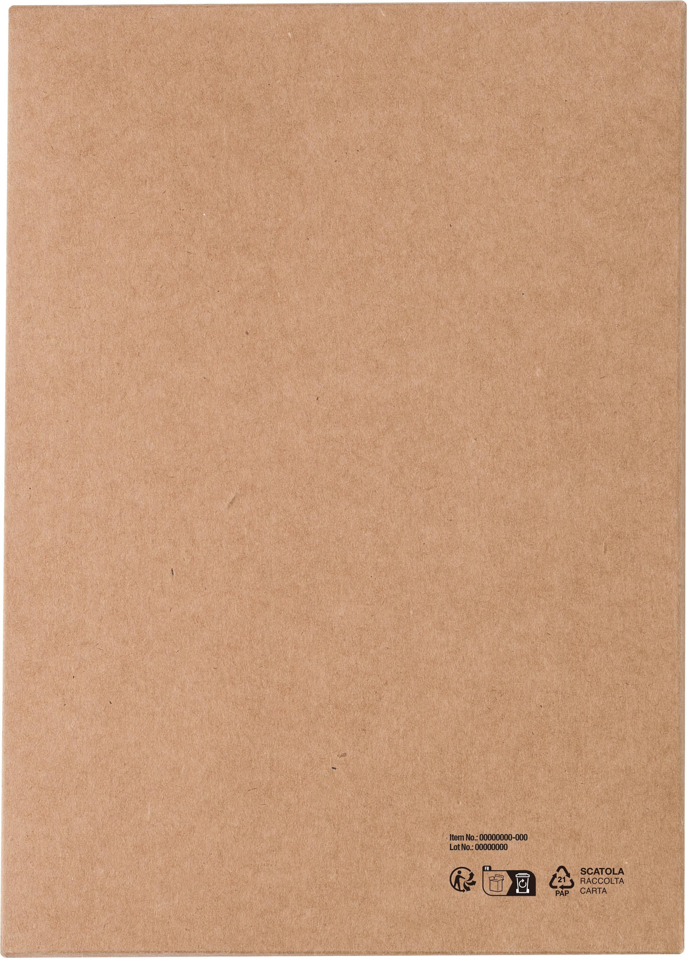 Cork-Line Notizbuch aus Kork und Leinen und Kugelschreiber aus Weizenstroh Kenzo