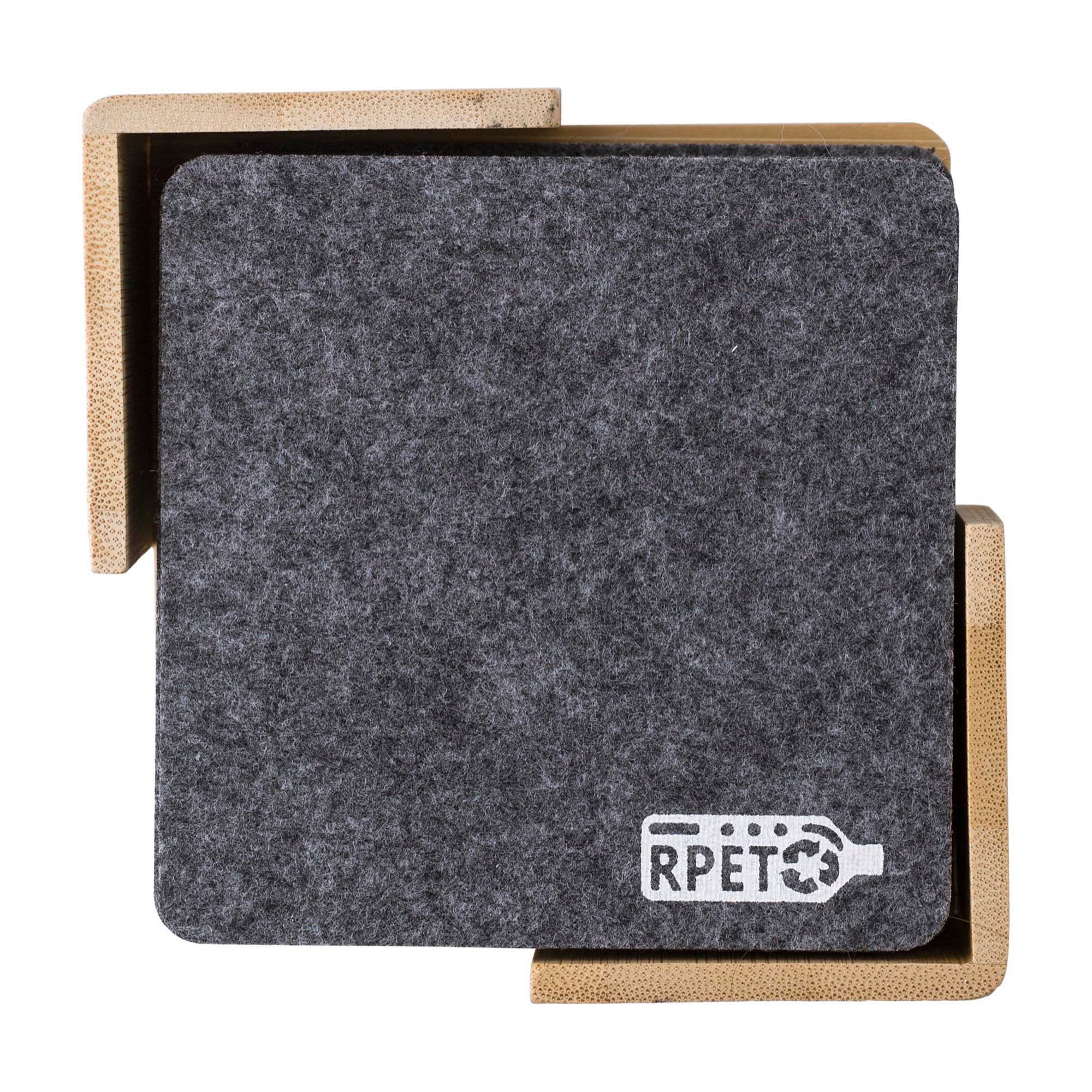 Untersetzer-Set Lawrence | Recycelt | Bambushalter