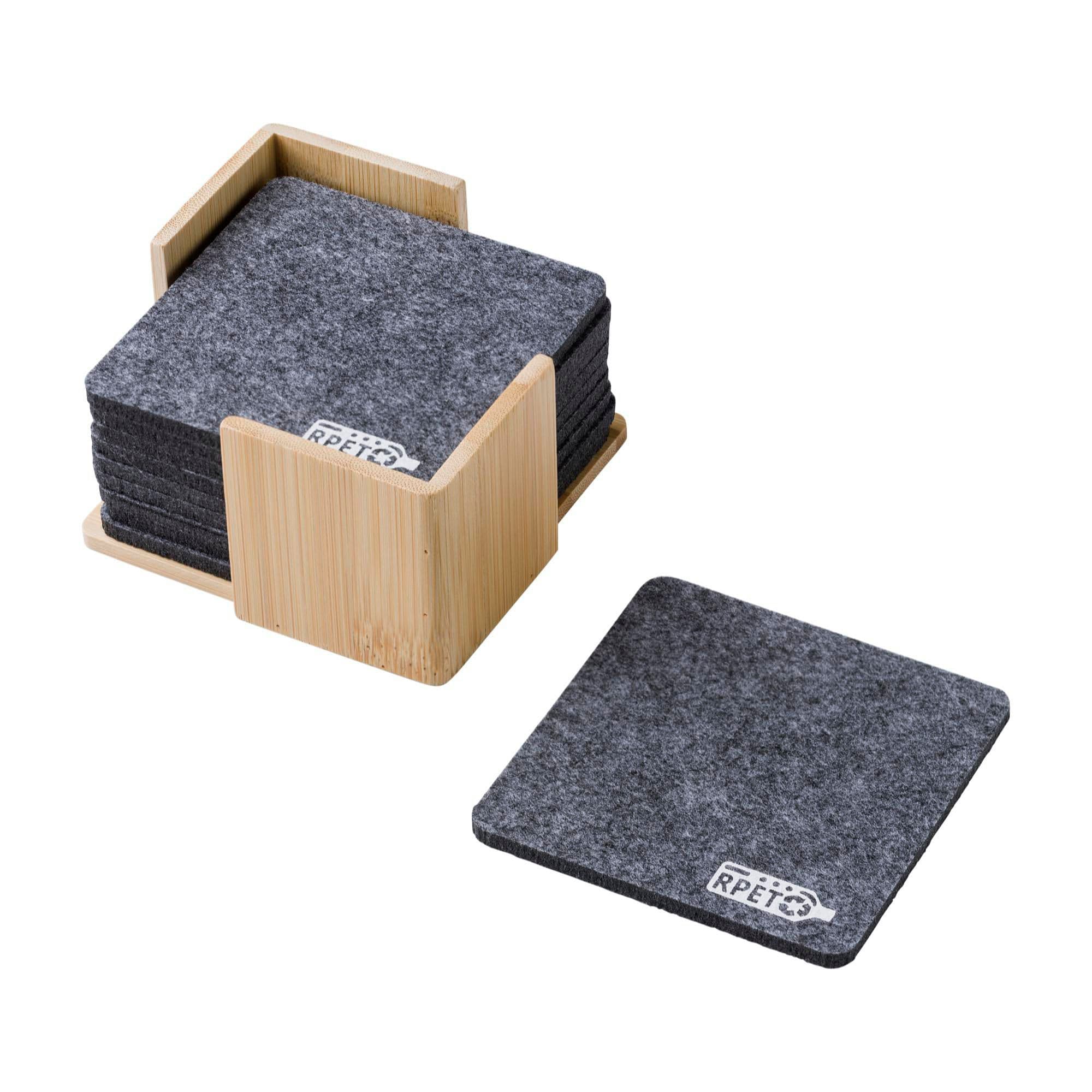 Untersetzer-Set Lawrence | Recycelt | Bambushalter