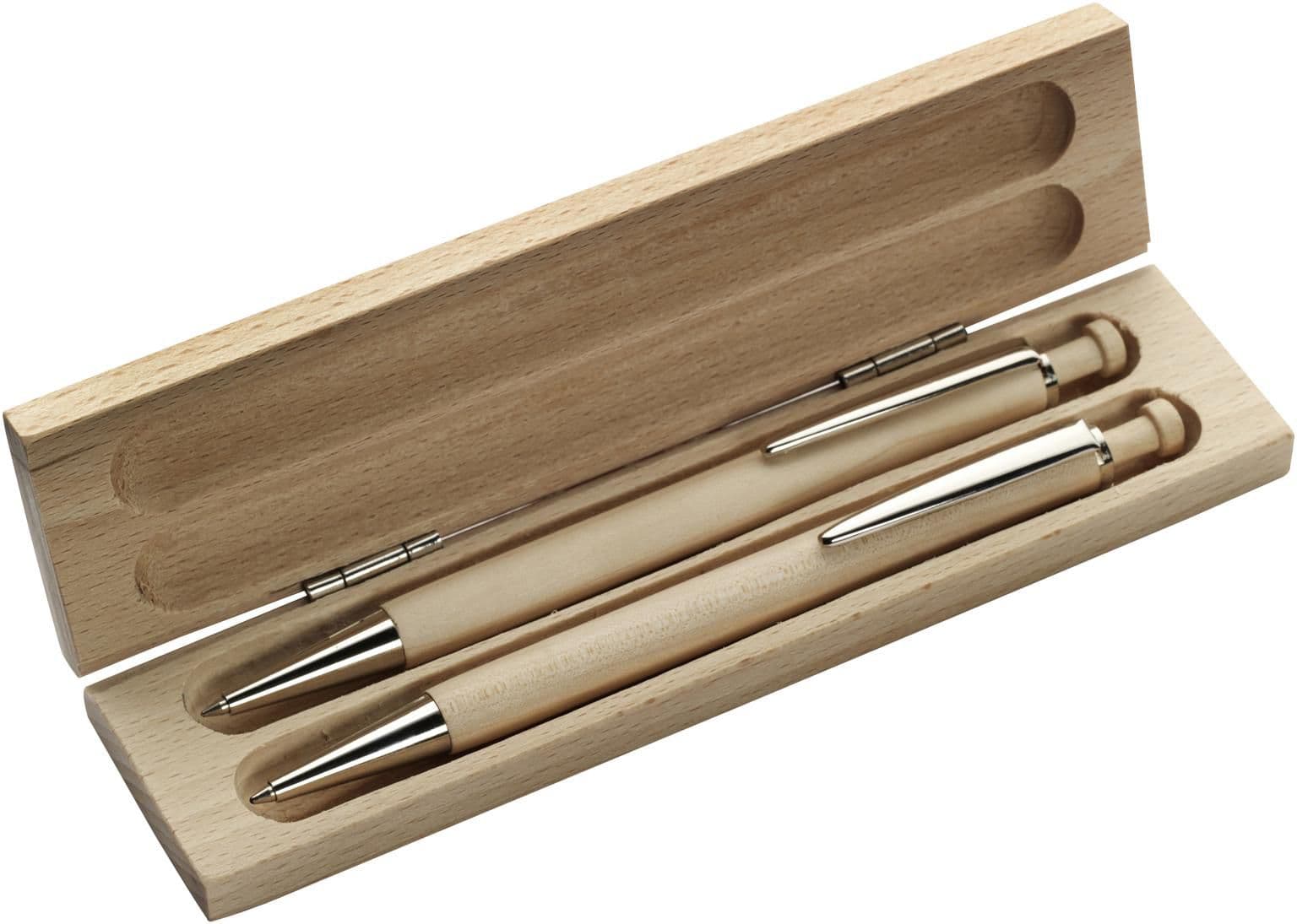 Schreibset Morris | Holzbox | Stift und Bleistift