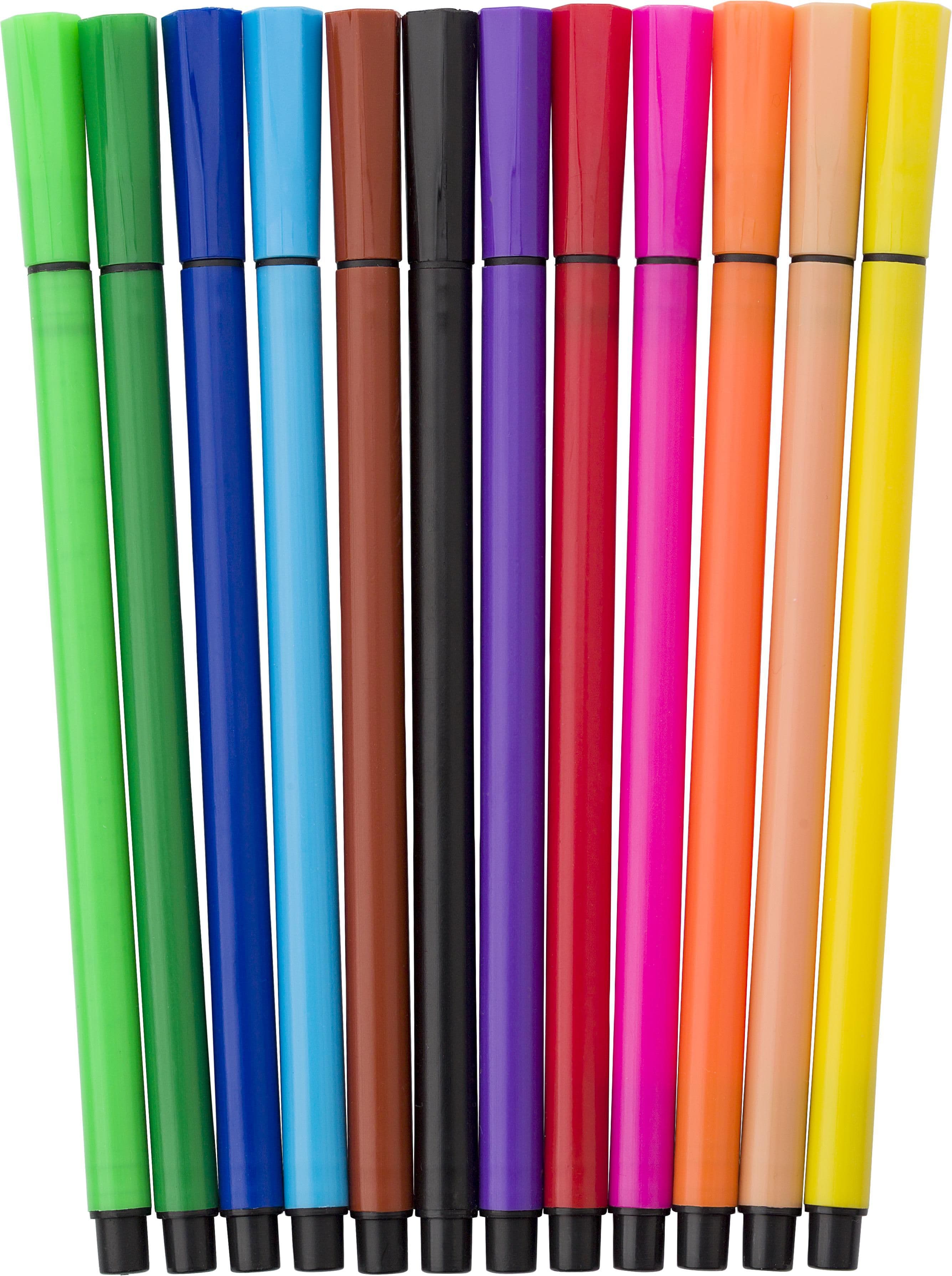 Filzstift-Set aus Kunststoff Evan