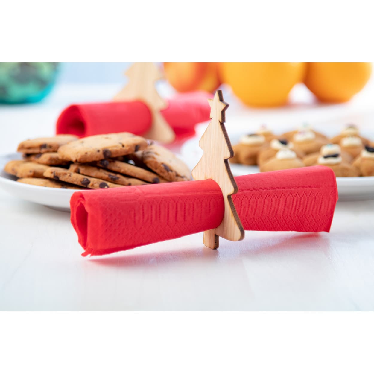 Julmiddag Serviettenringset