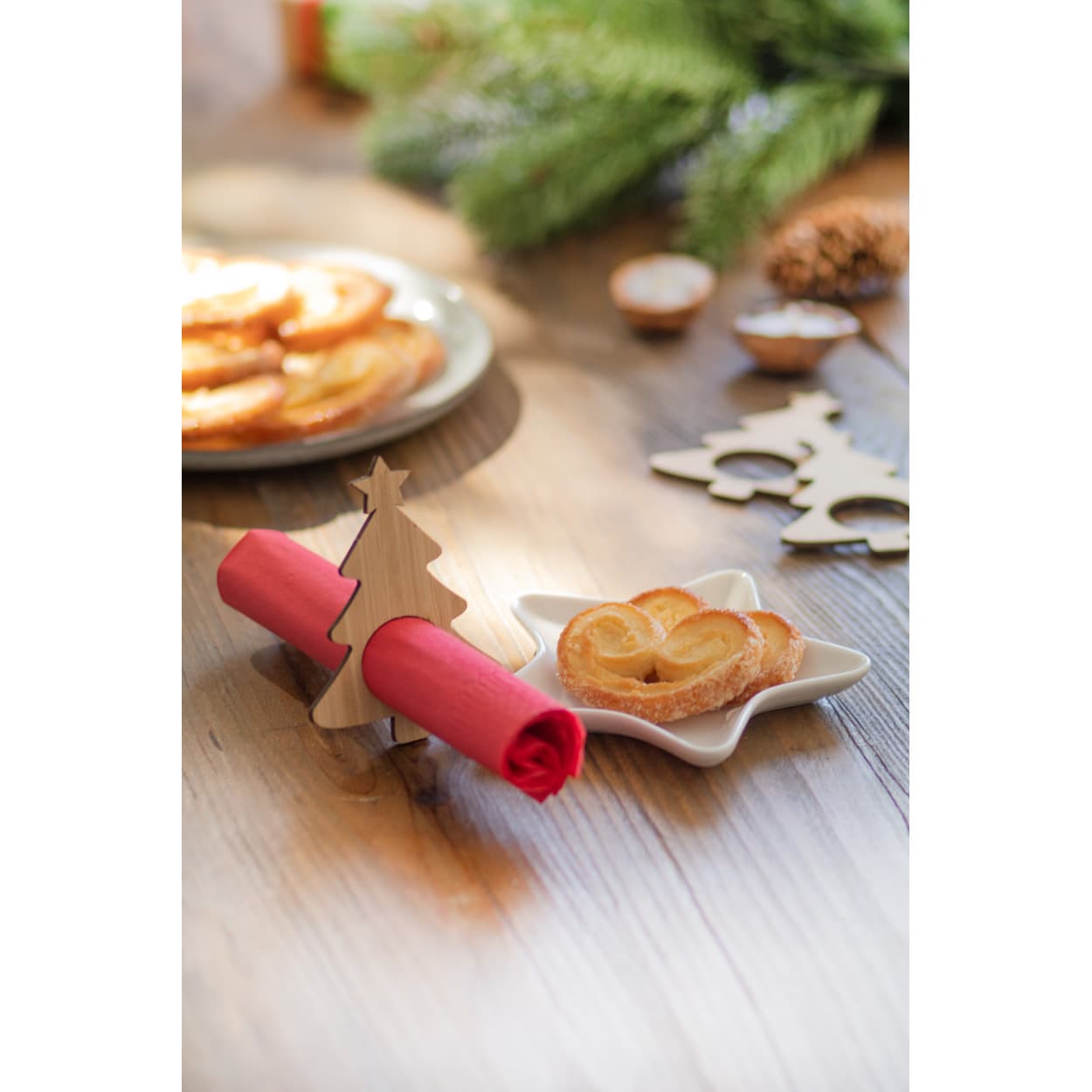 Julmiddag Serviettenringset