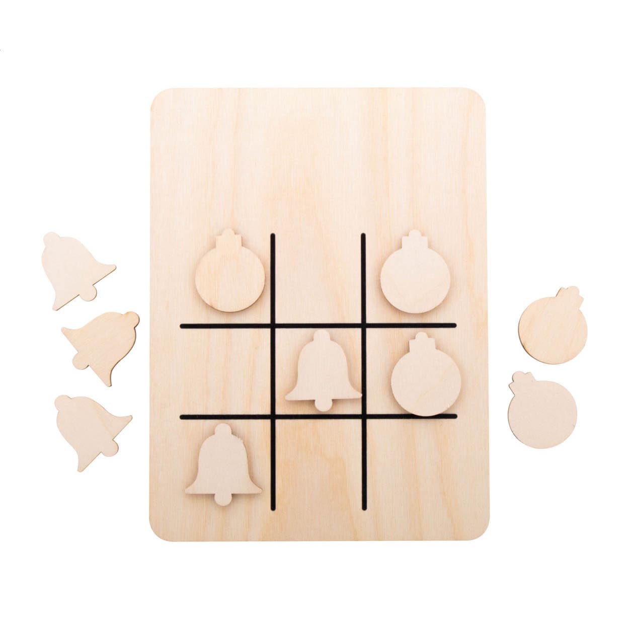 TixTax Weihnachtliches Tic-Tac-Toe Baumschmuck & Glocken