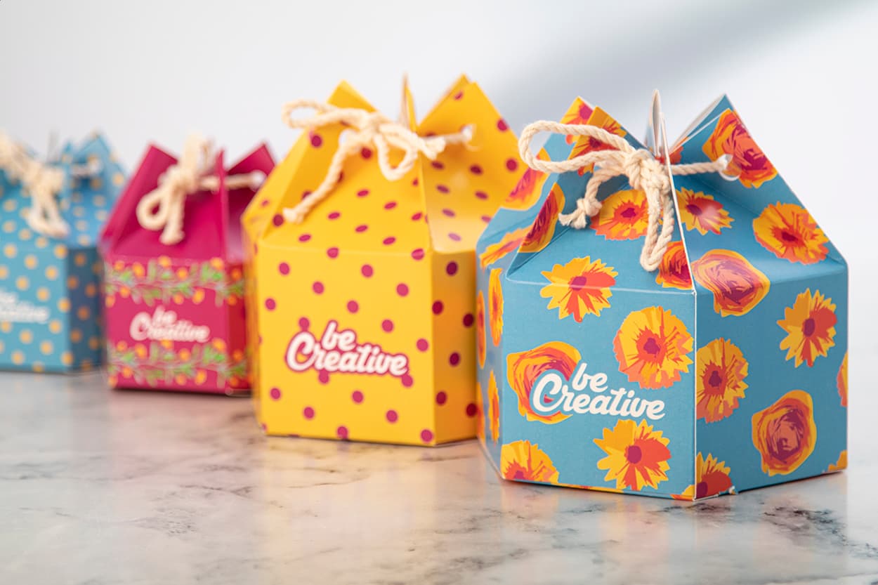 CreaBox HexaCord S Sechseckige Geschenkbox