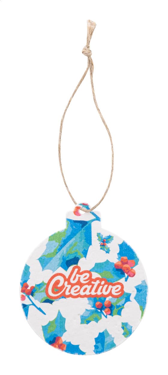 CreaJul Seed Weihnachtsbaumschmuck aus Saatgutpapier, rund