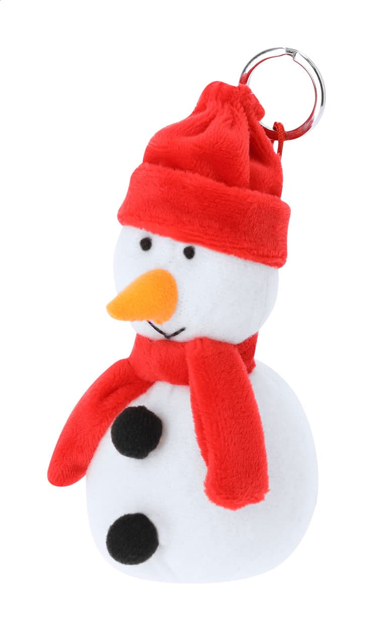 Velin Weihnachts-Plüsch-Schlüsselanhänger, Schneemann