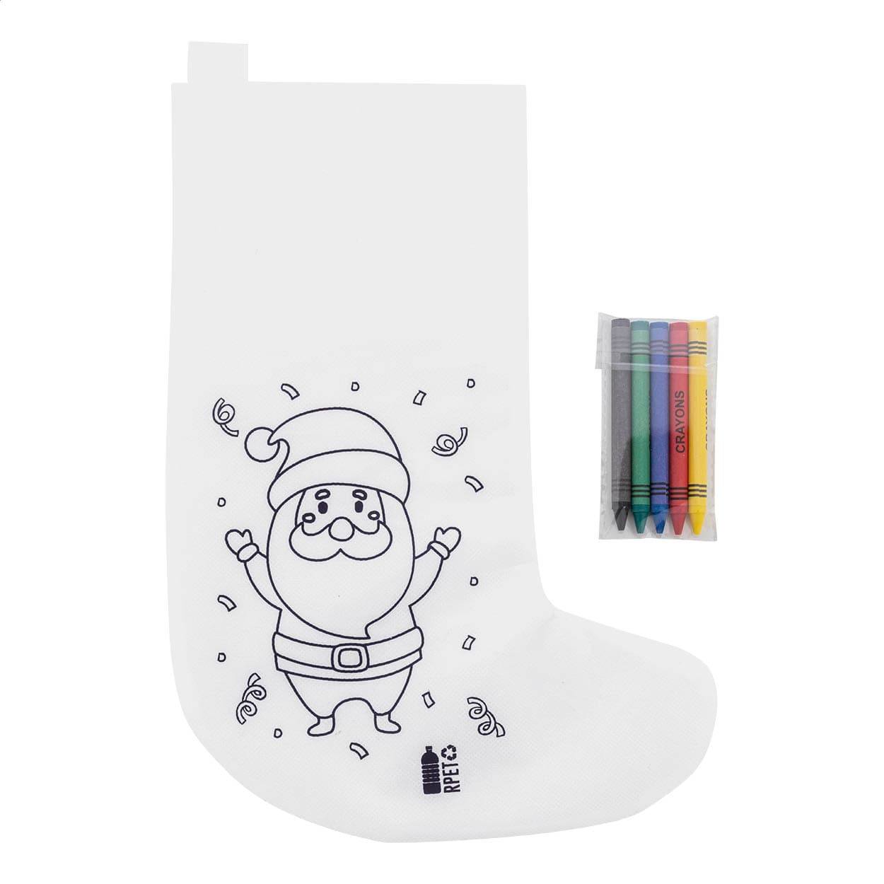 Julfar Gift Weihnachtsstrumpf zum Ausmalen