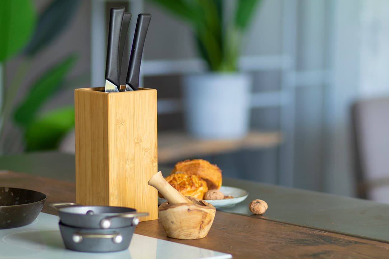Santoku Bambus Messerblock