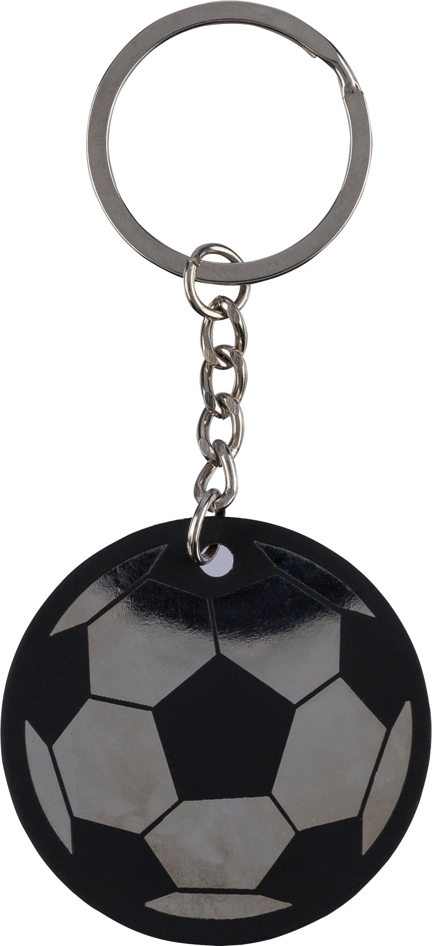 Schlüsselanhänger in Form eines Fußballs aus recyceltem Edelstahl von Ciro