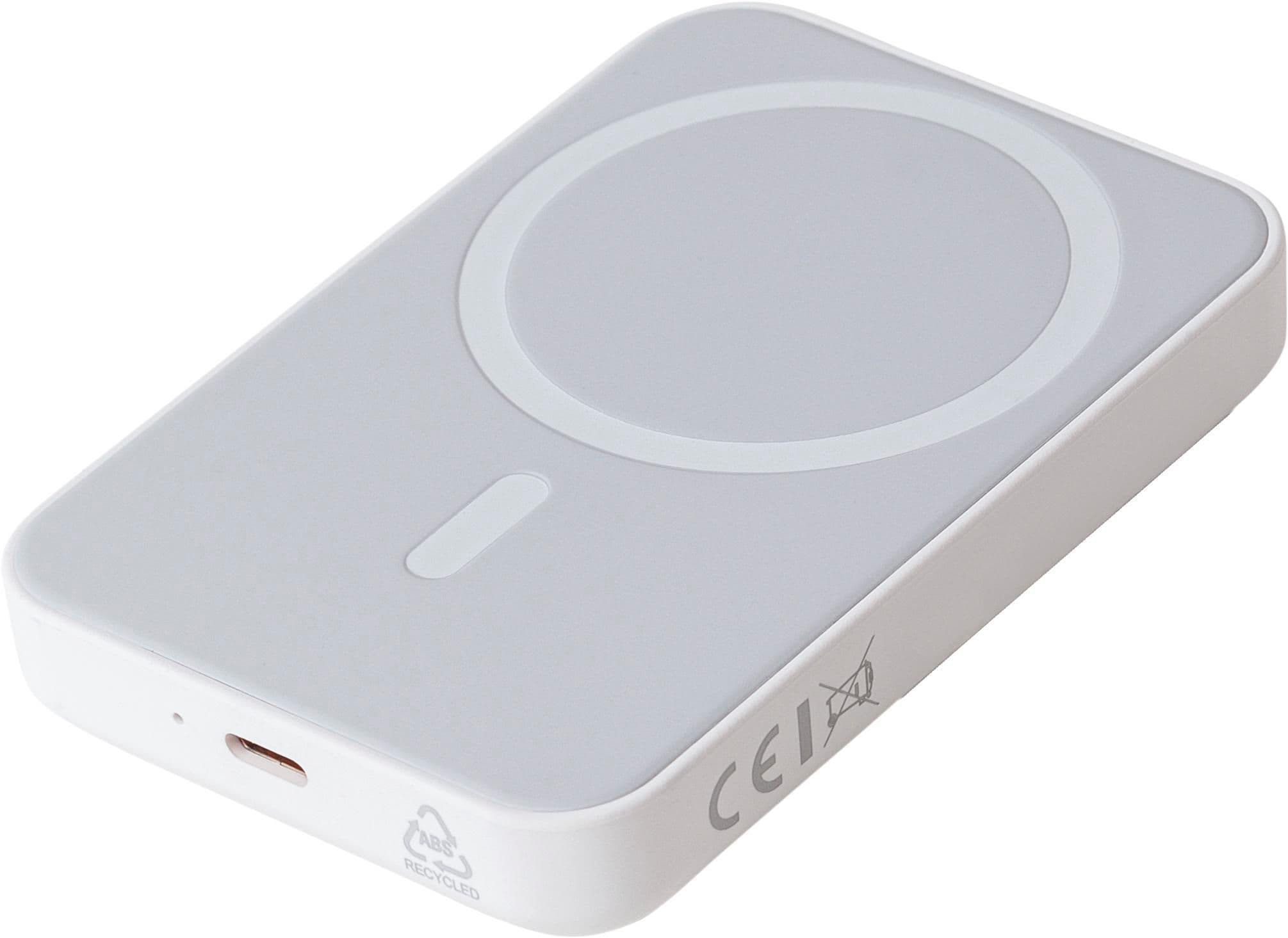 Recycelte ABS-Powerbank mit kabellosem Ladegerät Miren