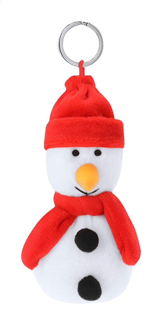 Velin Weihnachts-Plüsch-Schlüsselanhänger, Schneemann