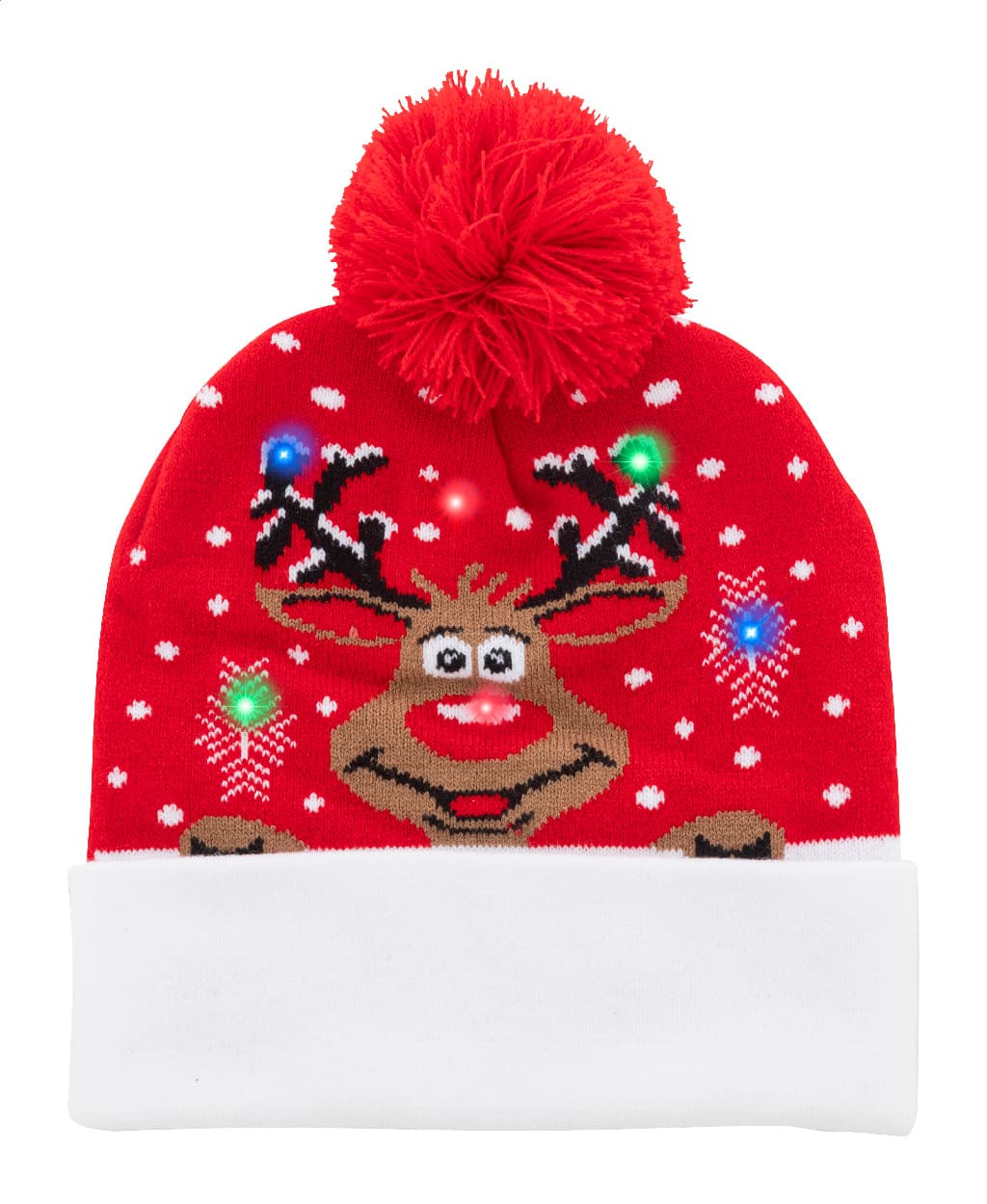 Norrsken Weihnachts-LED-Wintermütze, Rentier